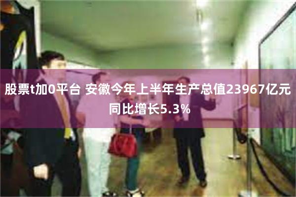 股票t加0平台 安徽今年上半年生产总值23967亿元 同比增长5.3%