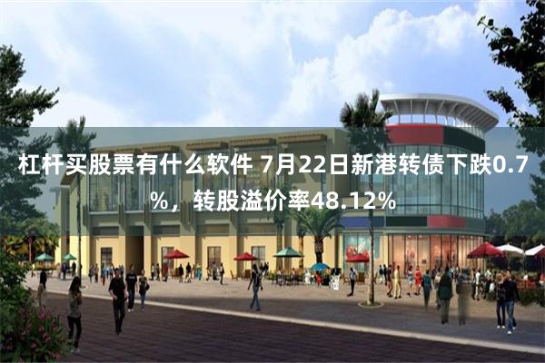 杠杆买股票有什么软件 7月22日新港转债下跌0.7%，转股溢价率48.12%