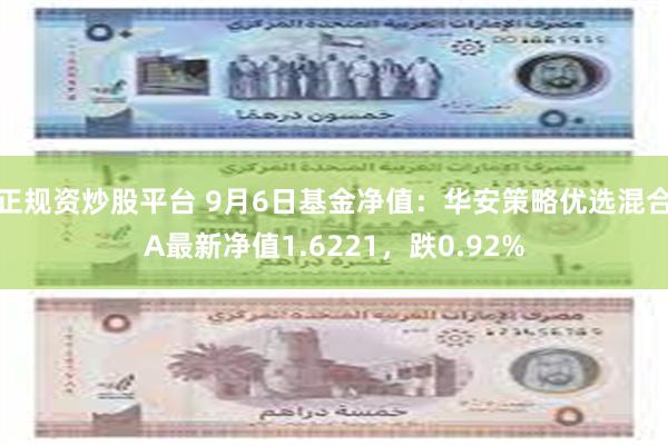 正规资炒股平台 9月6日基金净值：华安策略优选混合A最新净值1.6221，跌0.92%