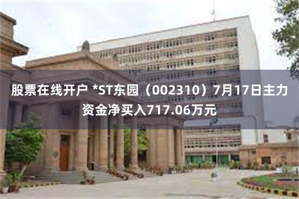 股票在线开户 *ST东园（002310）7月17日主力资金净买入717.06万元