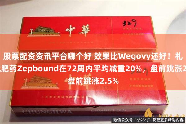 股票配资资讯平台哪个好 效果比Wegovy还好！礼来减肥药Zepbound在72周内平均减重20%，盘前跳涨2.5%